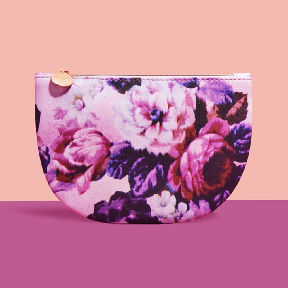 IPSY MAY 2022 GLAM MAKEUP BAG ONLY PINK FLORAL ROSE BRAND NEW